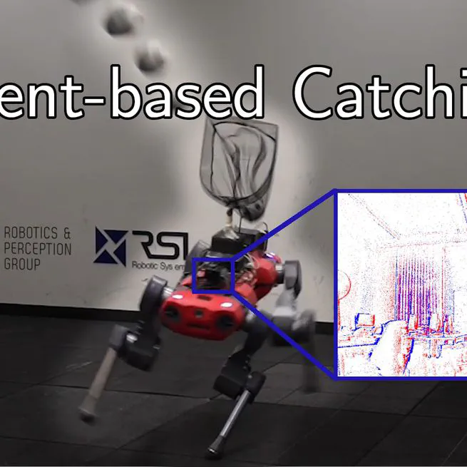 Event-based Agile Object Catching with a Quadrupedal Robot